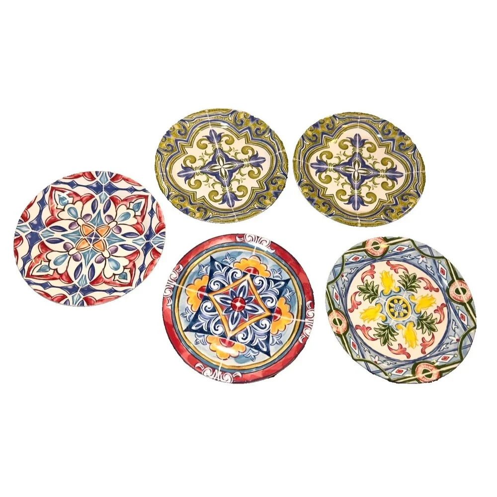 Pier 1 Plates Ironstone Set Of 5 Salad Lunch Dinner 8.5